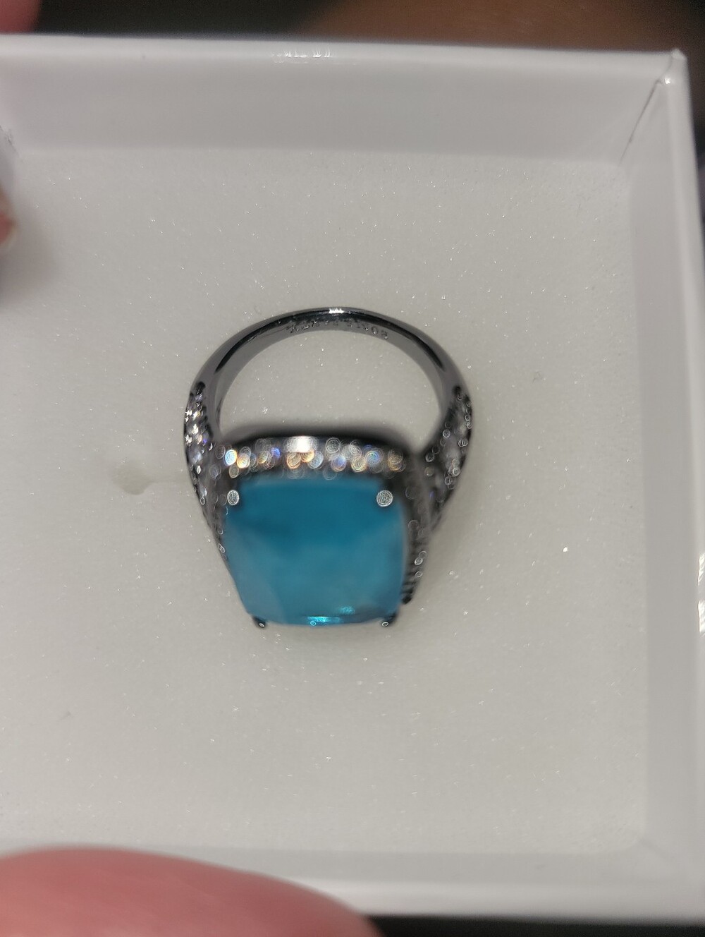 NWT-BP Hope Is A Beautiful Thing Color Changing Ring-Sz 6 Blue Topaz on Rhodium - Picture 4 of 7